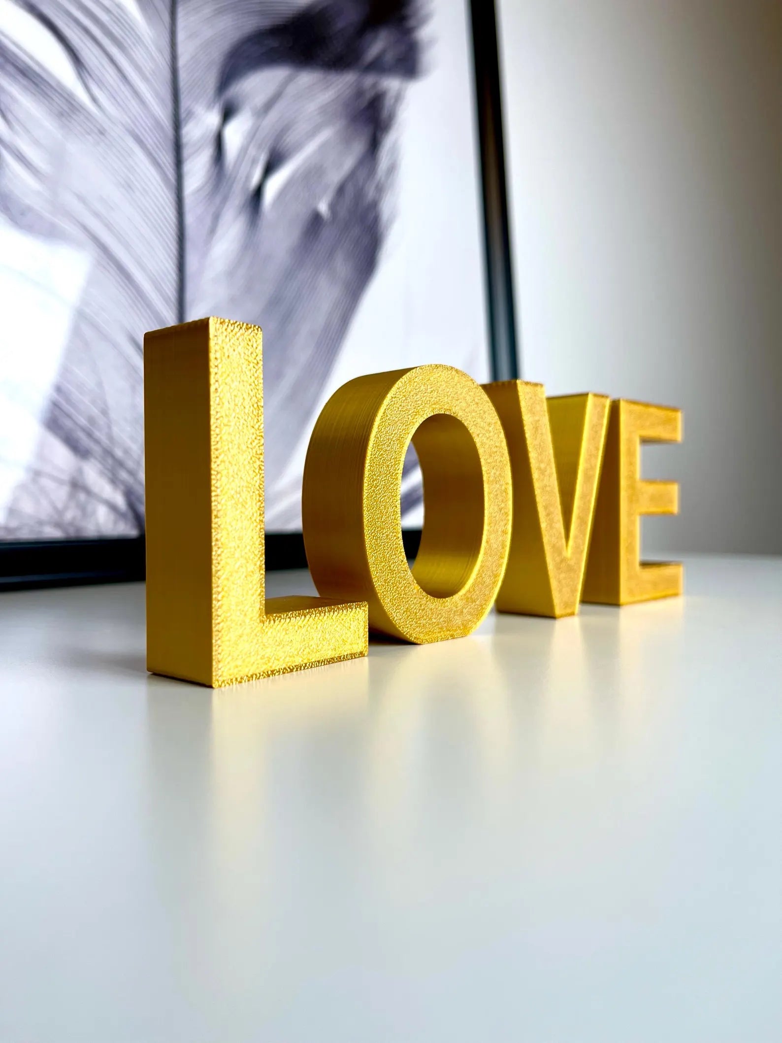 Freistehende Gold/Silber Buchstaben