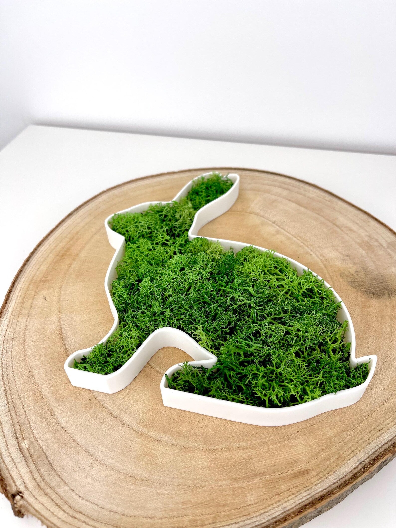 3D gedruckter Hase mit Moos