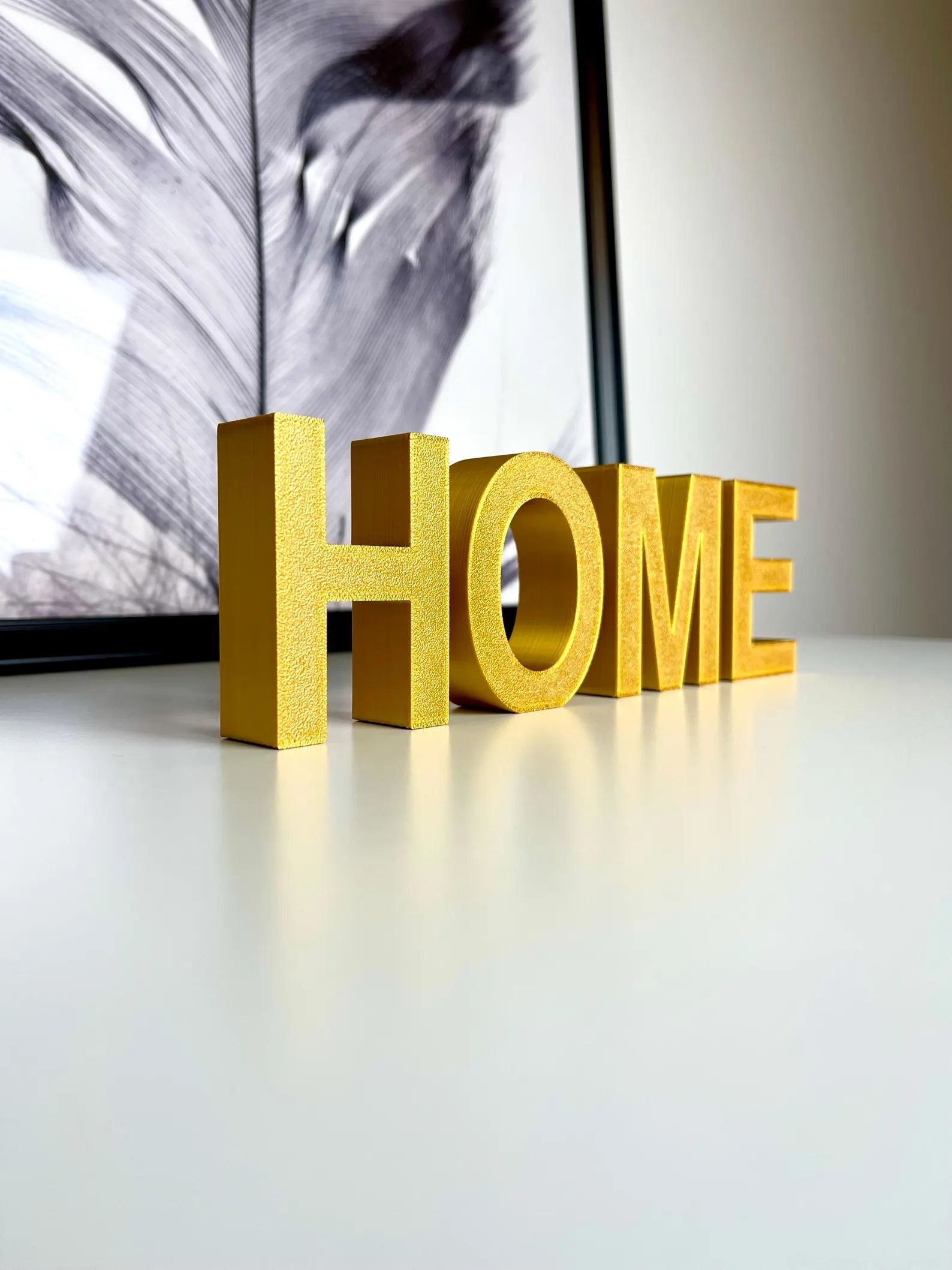 HOME Schriftzug Gold/ Silber