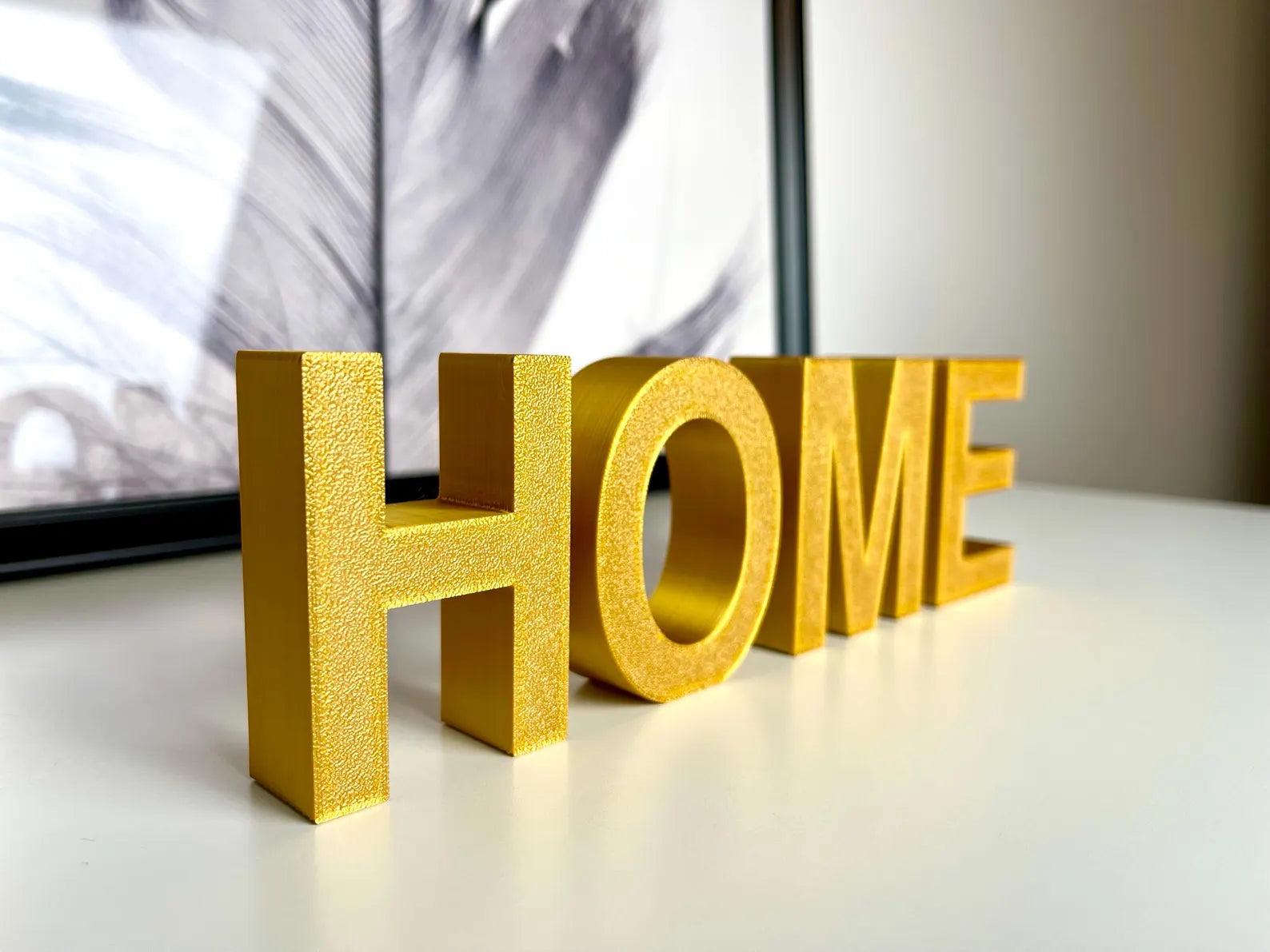 HOME Schriftzug Gold/ Silber