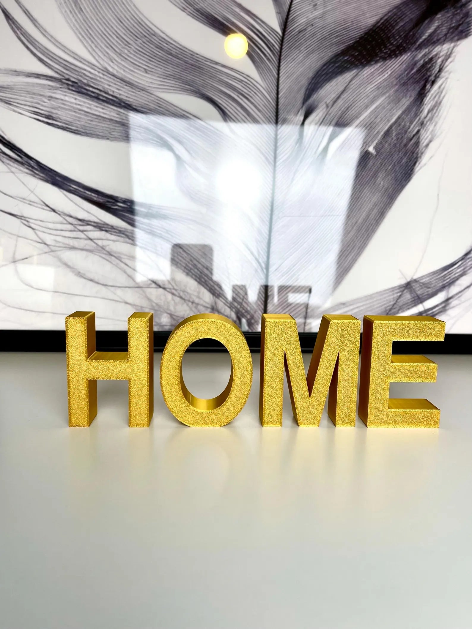 HOME Schriftzug Gold/ Silber