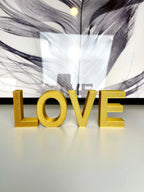 LOVE Schriftzug Gold/Silber