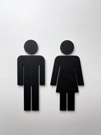 WC Türschild Mann &amp; Frau – modernes 3D Badezimmer Schild