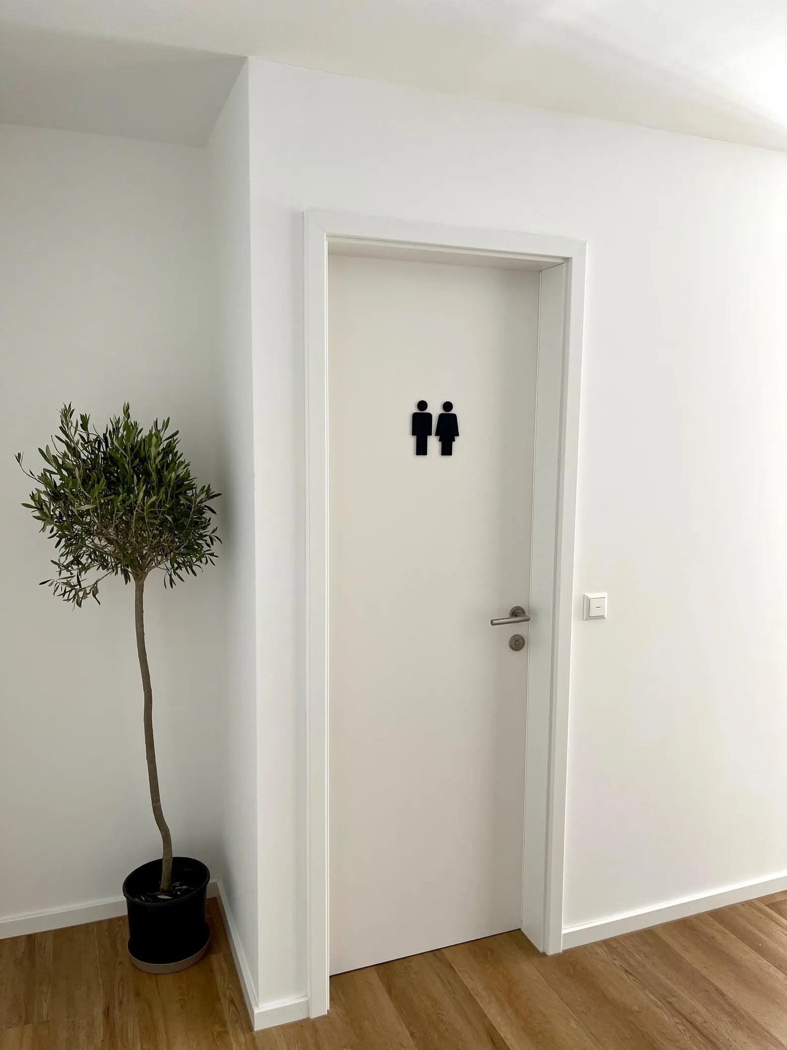 WC Türschild Mann &amp; Frau – modernes 3D Badezimmer Schild