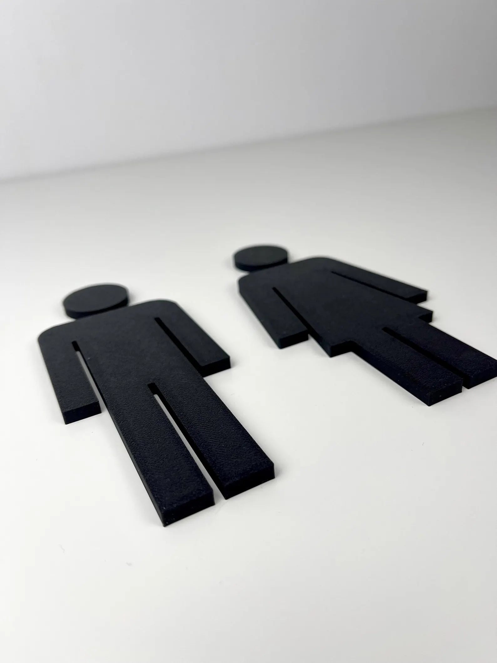 WC Türschild Mann &amp; Frau – modernes 3D Badezimmer Schild