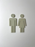 WC Türschild Mann &amp; Frau – modernes 3D Badezimmer Schild