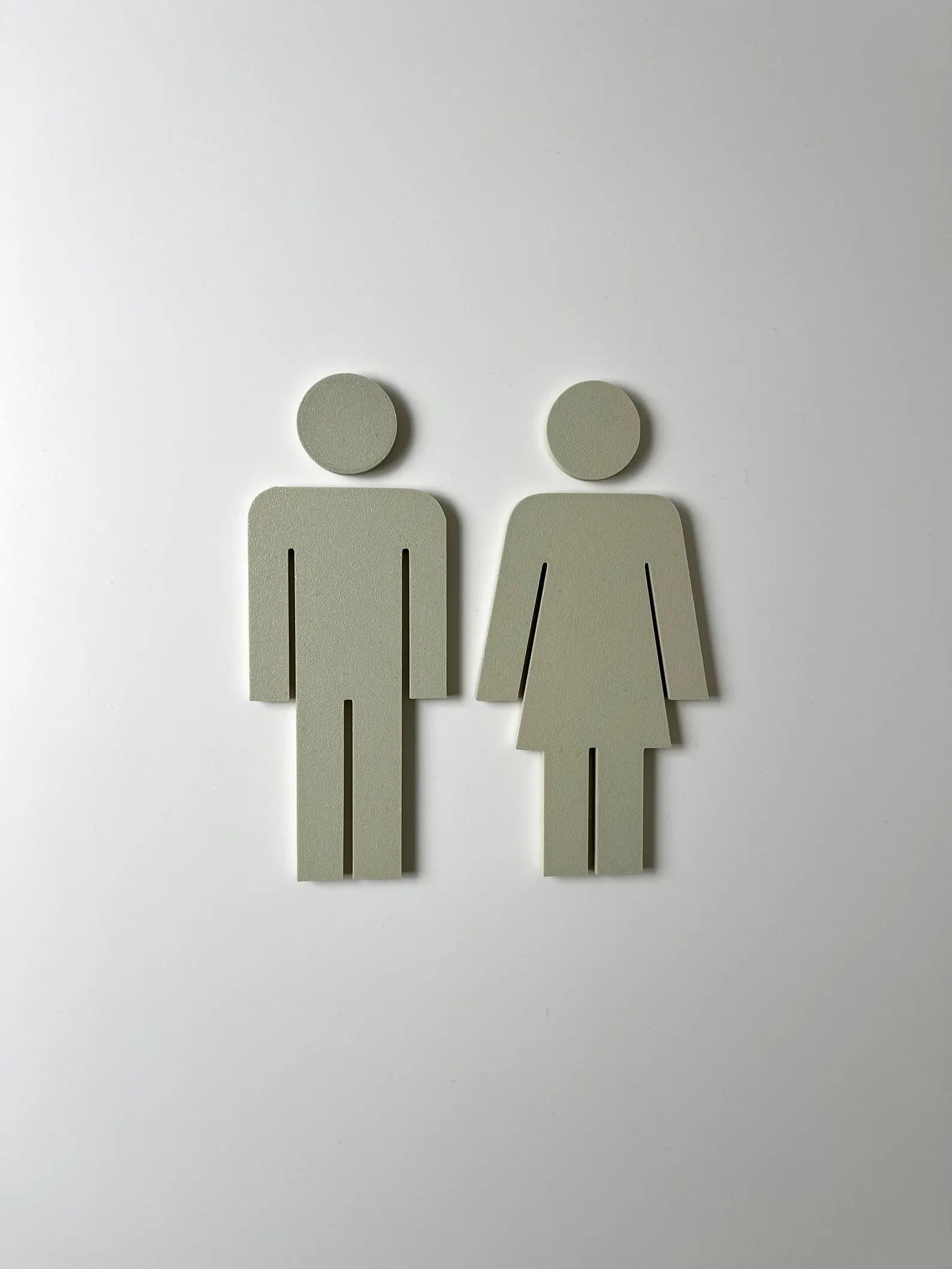 WC Türschild Mann &amp; Frau – modernes 3D Badezimmer Schild