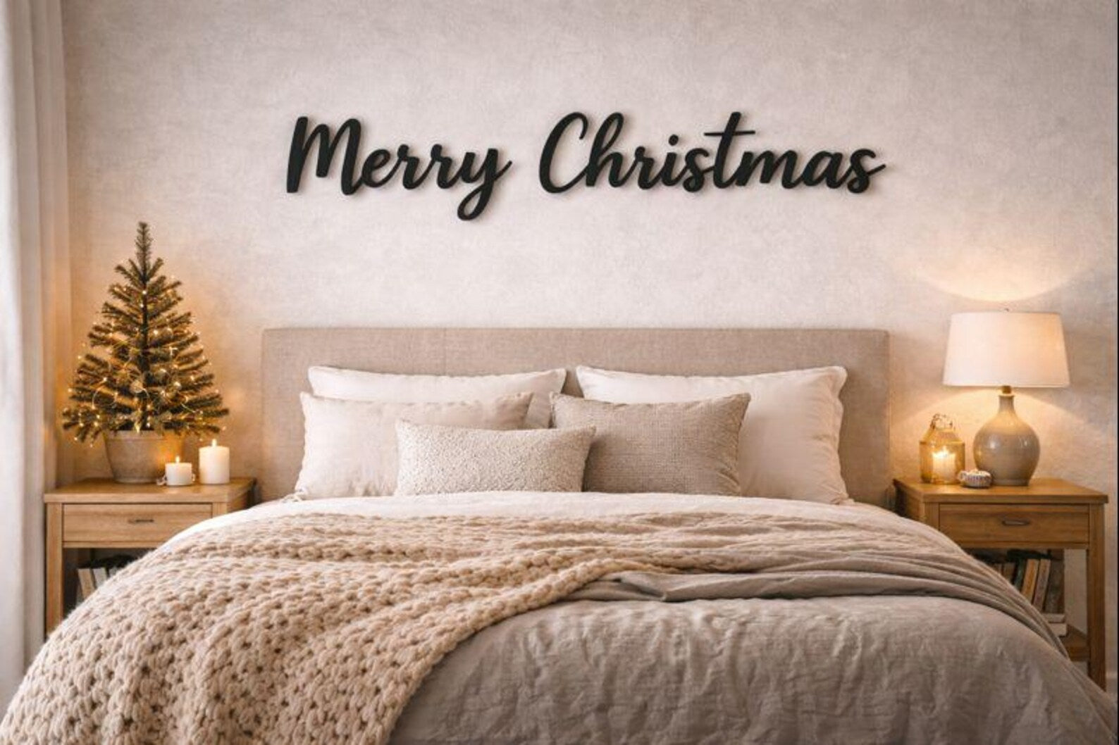 3D Wanddeko „Merry Christmas“ – festlicher Schriftzug für dein Zuhause