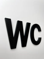 WC Schild – 3D Türbeschriftung für Badezimmer &amp; Gäste-WC