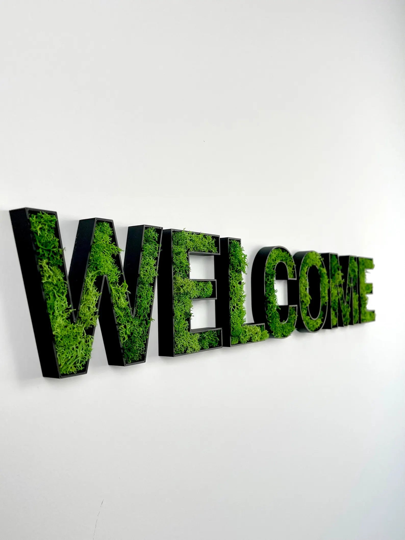 3D Moos Schriftzug „Welcome“ – natürlicher Hingucker für deinen Eingangsbereich