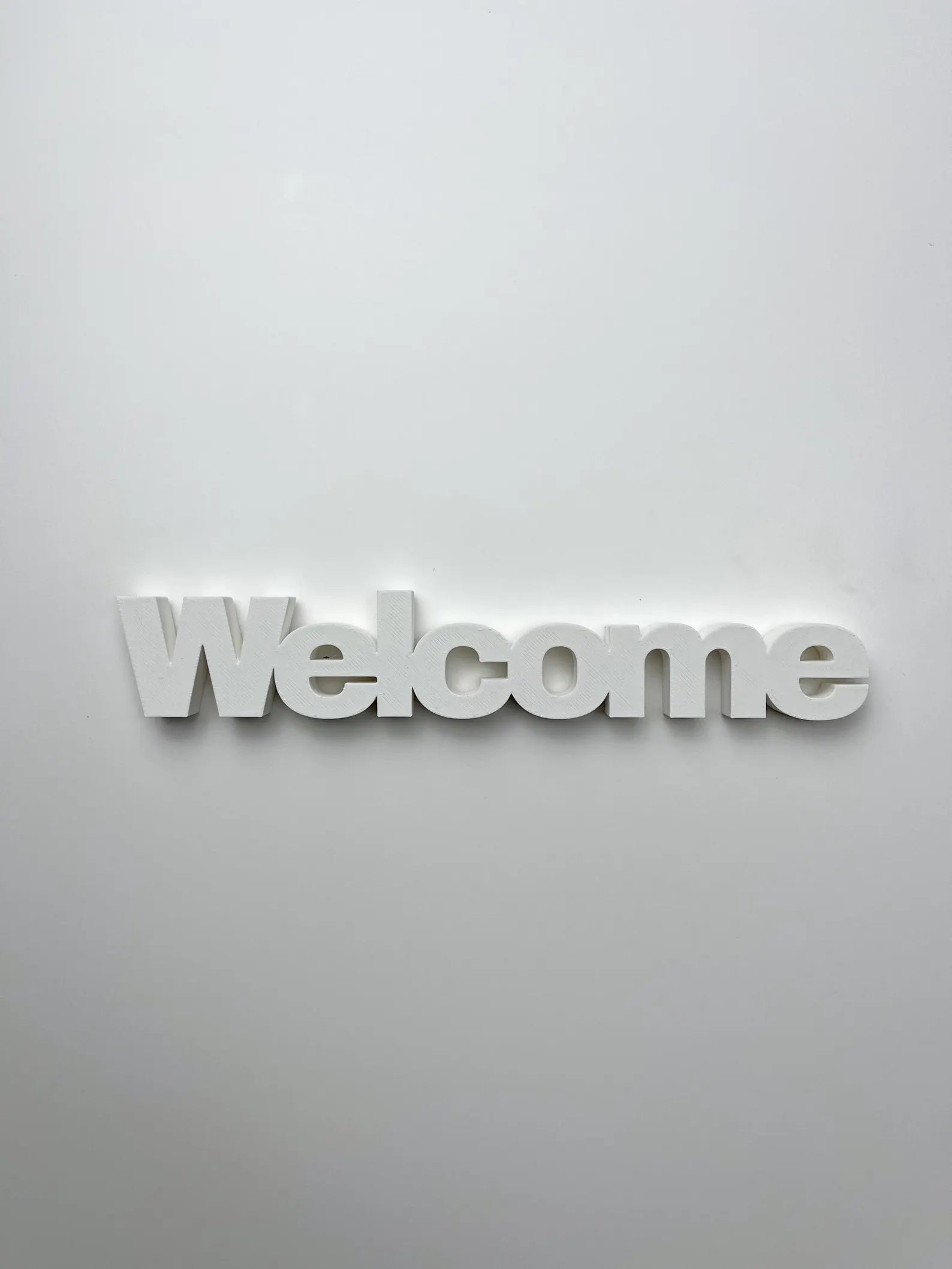 3D Schriftzug "Welcome"