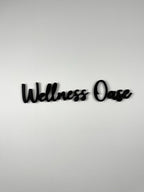 3D Wanddeko „Wellness Oase“ – entspannender Schriftzug für dein Badezimmer