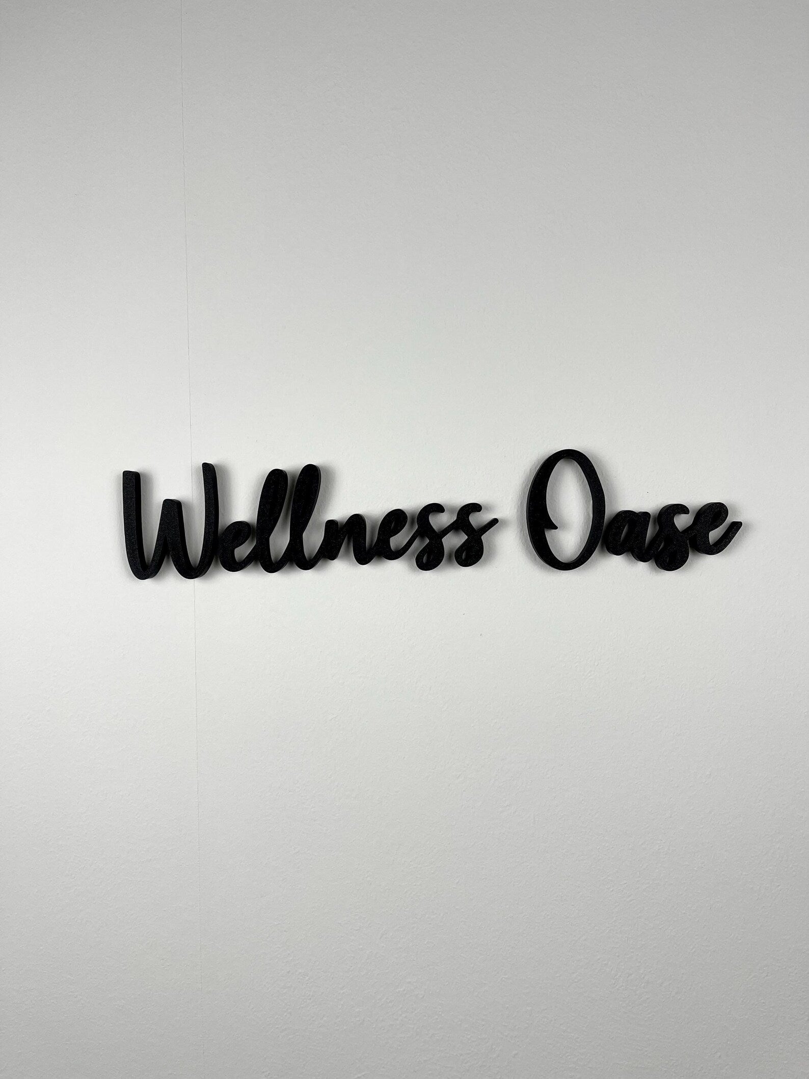 3D Wanddeko „Wellness Oase“ – entspannender Schriftzug für dein Badezimmer