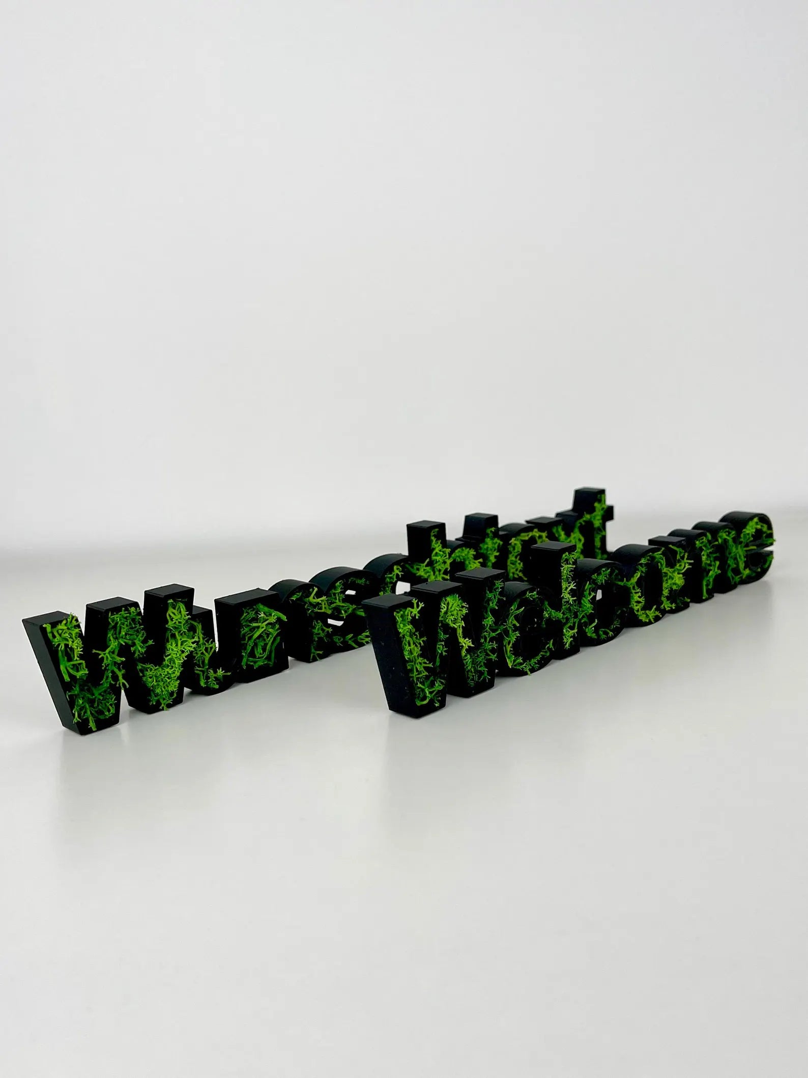 3D Schriftzug personalisiert mit Moos