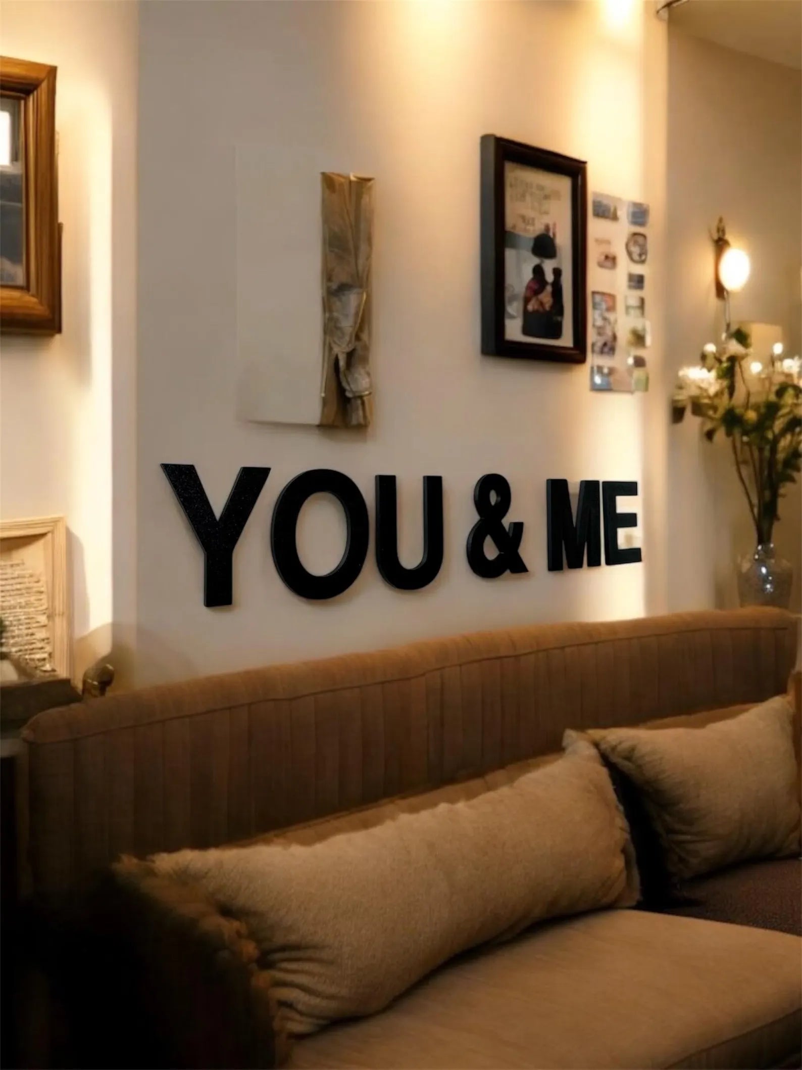 3D Wanddeko „You &amp; Me“ – moderner Schriftzug für dein Zuhause