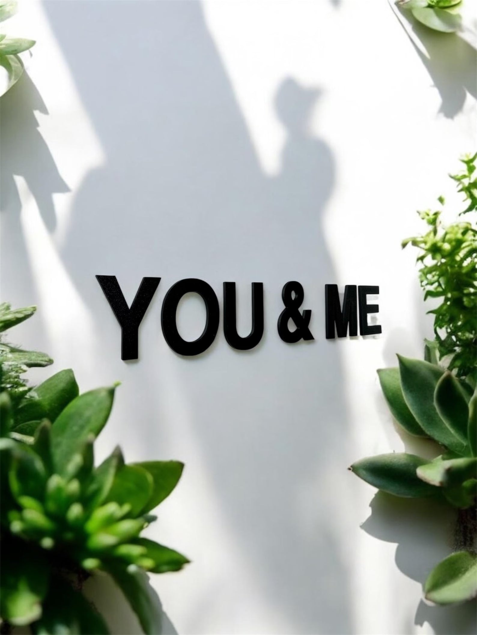 3D Wanddeko „You &amp; Me“ – moderner Schriftzug für dein Zuhause