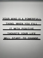 Inspirierende 3D Wanddeko – "Your Mind is a Powerful Thing"