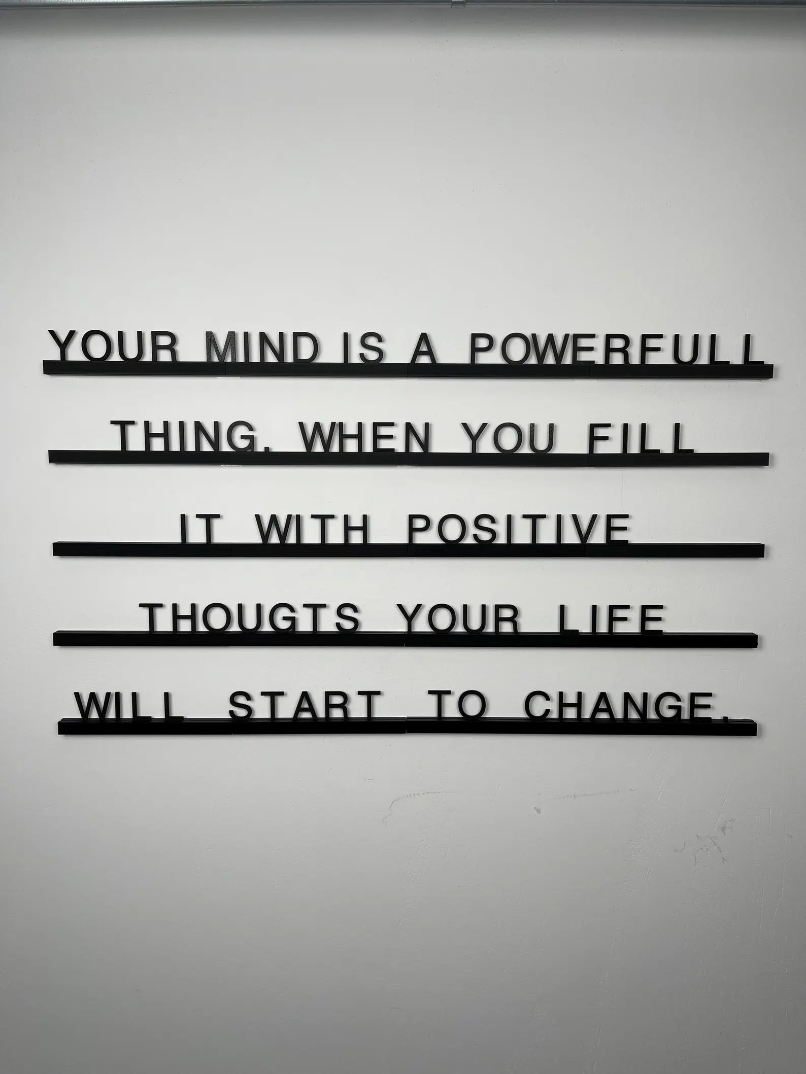 Inspirierende 3D Wanddeko – "Your Mind is a Powerful Thing"