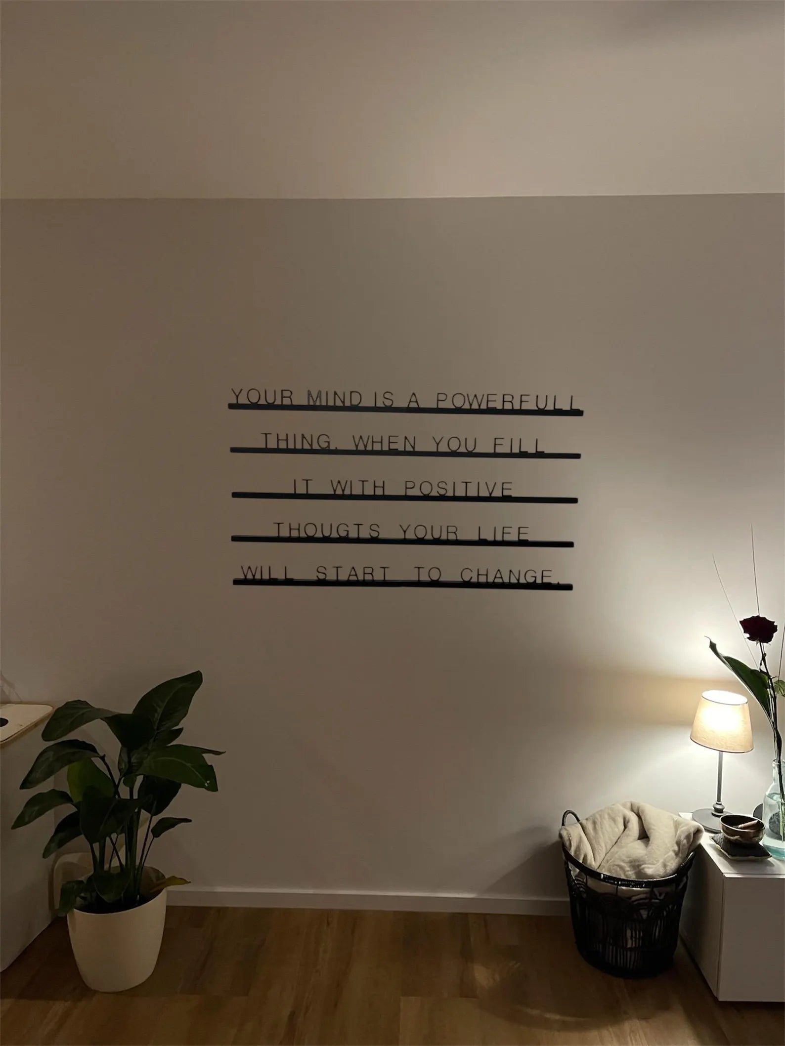 Inspirierende 3D Wanddeko – "Your Mind is a Powerful Thing"