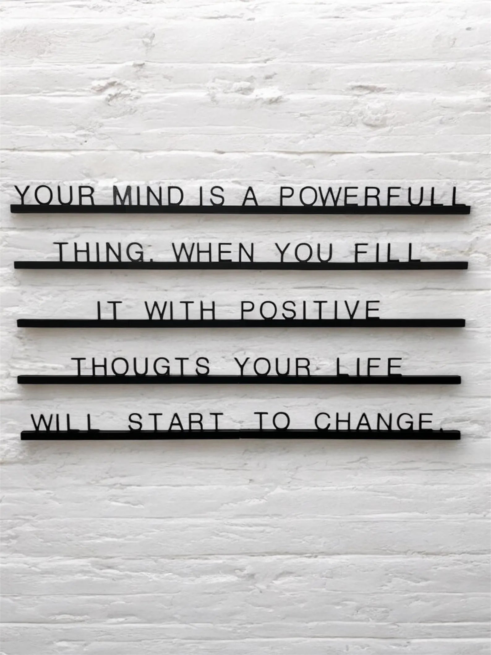 Inspirierende 3D Wanddeko – "Your Mind is a Powerful Thing"