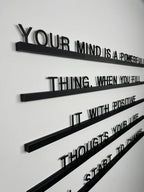 Inspirierende 3D Wanddeko – "Your Mind is a Powerful Thing"