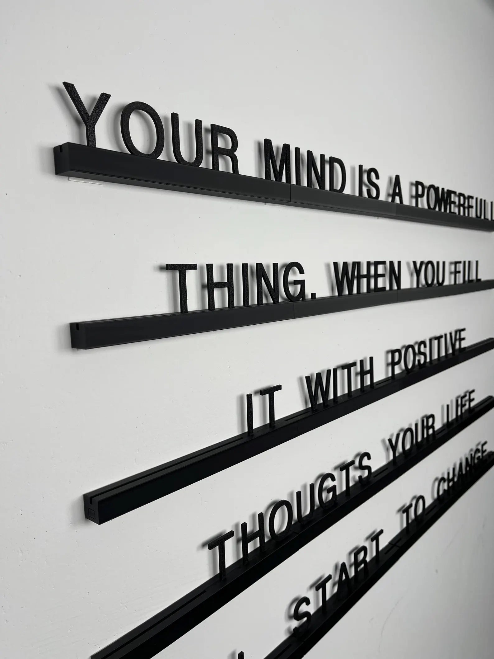 Inspirierende 3D Wanddeko – "Your Mind is a Powerful Thing"