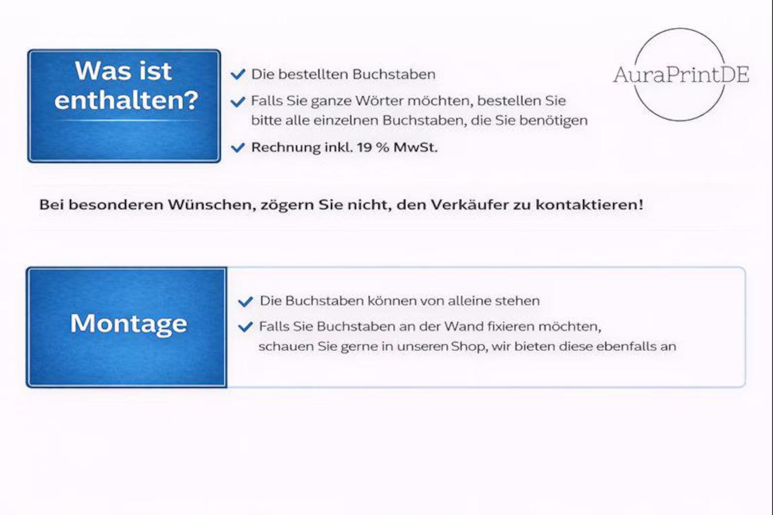 3D Buchstaben personalisiert – selbststehend &amp; individuell gestaltbar