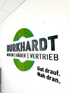 3D Firmenlogo für die Wand – individuell gefertigt mit oder ohne Moos