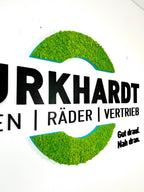 3D Firmenlogo für die Wand – individuell gefertigt mit oder ohne Moos