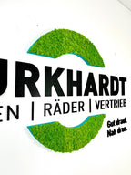 3D Firmenlogo für die Wand – individuell gefertigt mit oder ohne Moos