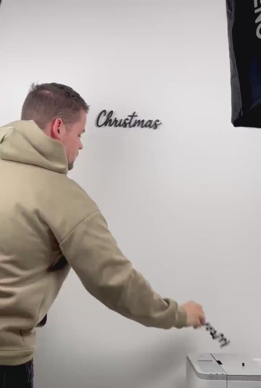 3D Wanddeko „Merry Christmas“ – festlicher Schriftzug für dein Zuhause