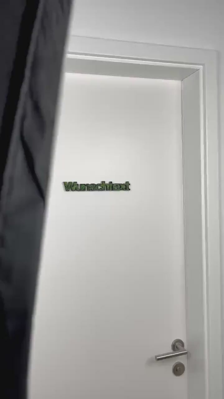 3D Schriftzug personalisiert mit Moos