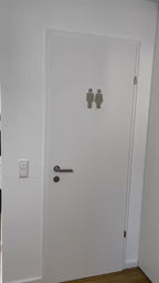 WC Türschild Mann &amp; Frau – modernes 3D Badezimmer Schild