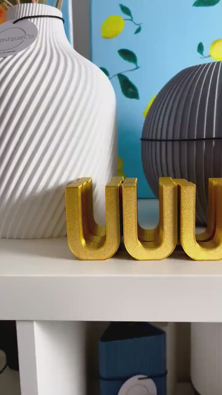 HOME Schriftzug Gold/ Silber